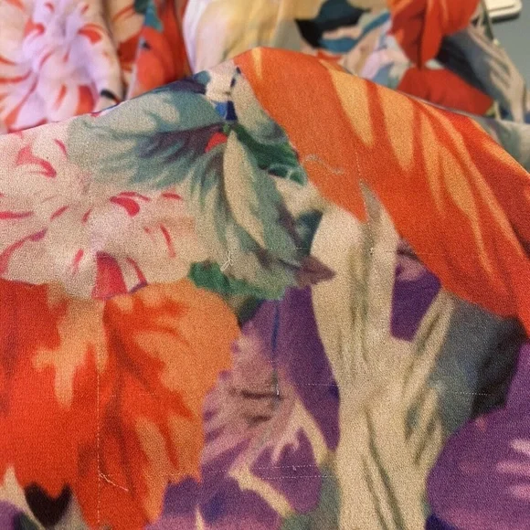 H&M Women's Floral Blouse Top Cami Style Great Shape Size 2, 112 - Picture 7 of 8